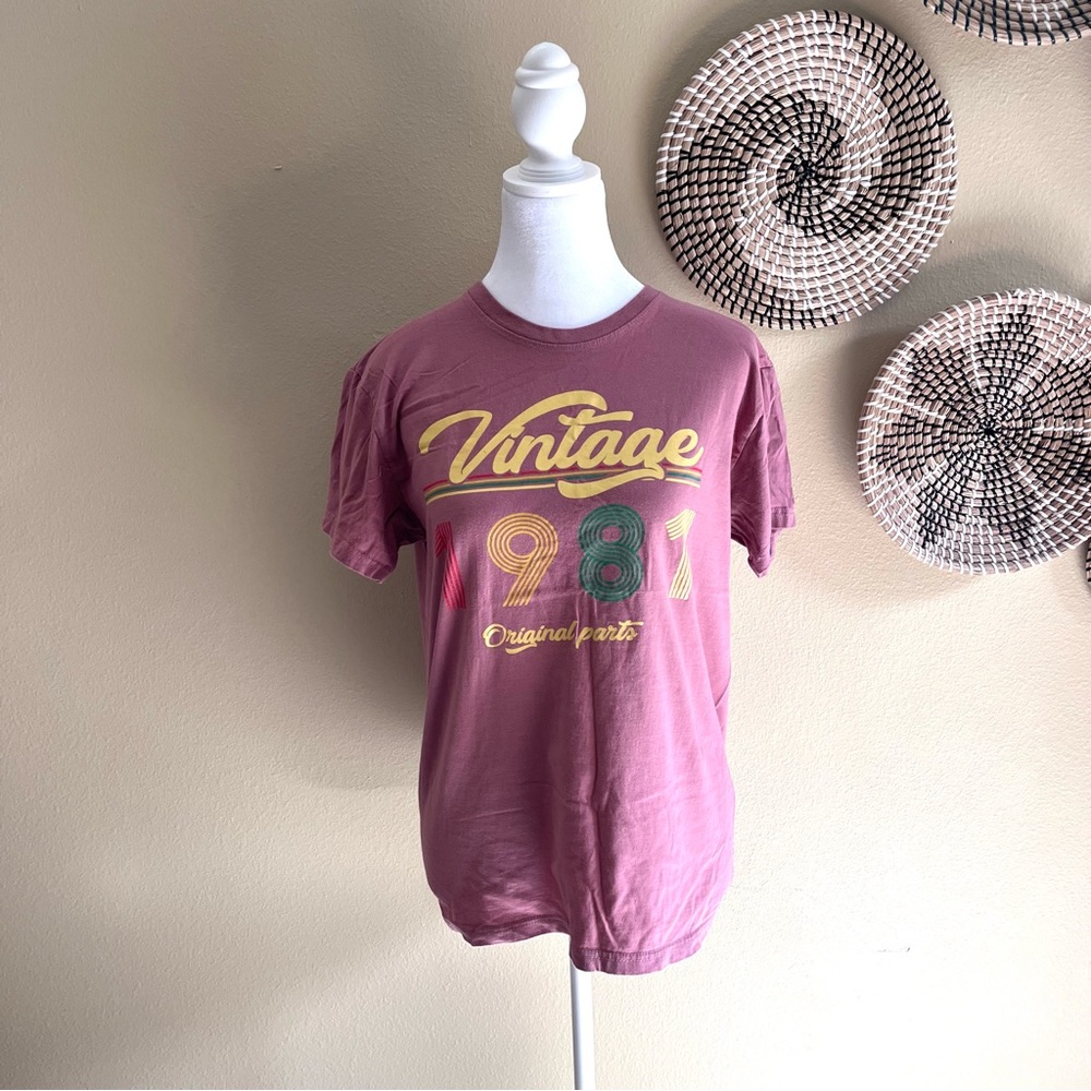 Vintage 1981 Pink Medium T Shirt